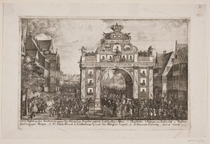 Frederik V. passiert das Ehrentor in Horsens