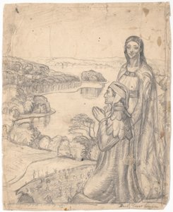 Dante und Beatrice im Paradies von Poul S. Christiansen