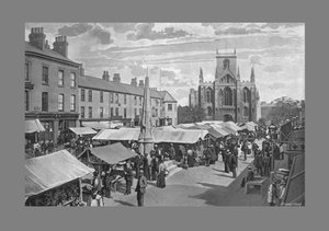 Marktplatz, Selby, um 1900