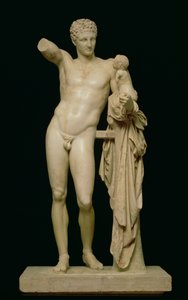 Statue von Hermes und dem kleinen Dionysos, ca. 330 v. Chr. (Parischer Marmor)