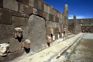 Präkolumbianische archäologische Stätte von Tiahuanaco, Bolivien