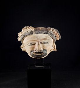 Kopf-Statuette / Mexiko, Totonaken-Kultur