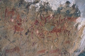 Menschliche und tierische Figuren (Höhlenmalerei)