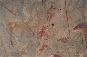 Menschliche und tierische Figuren (Höhlenmalerei)