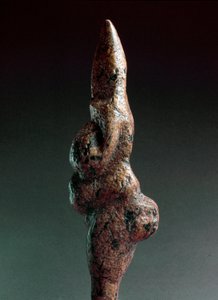 Prähistorie: Venus von Savignano, anthropomorphe lithische Skulptur (Oberes Paläolithikum)
