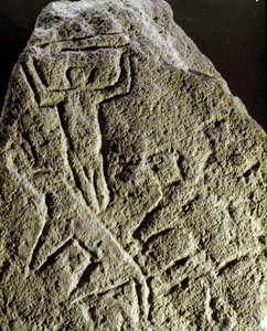 Prähistorie, Felskunst: Petroglyph (Graffiti auf Stein) Grab einer Jagdszene, Neolithikum