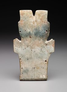 Rückseite einer anthropomorphen Plakette, möglicherweise die Feuerschlange, Präklassische Periode, 800-400 v. Chr.