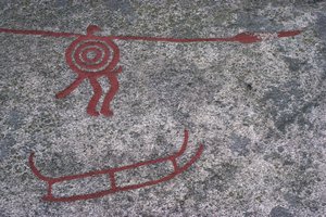 Schweden, Västra Götaland, nördlich von Bohuslän, Tanum (Tanumshede), Felsmalereien