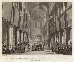 Segnung der Fahnen durch die Pariser Nationalgarde