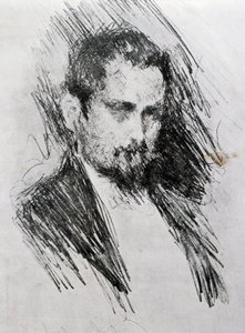 Porträt von Luigi Illica von Prince Paul Petrovic Troubetzkoy