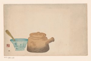Stillleben mit japanischem Geschirr von Prosper Alphonse Isaac
