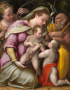 Heilige Familie mit St. Katharina von Alexandria und dem kleinen Johannes dem Täufer, ca. 1551-1556