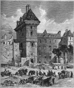 Ansicht des Turms von Jean Sans Peur (15. Jahrhundert), letztes Überbleibsel des Hôtel de Bourgogne, Paris von Provost Provost