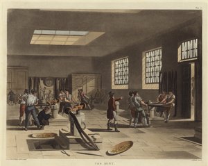 Die Münze von Pugin and Rowlandson