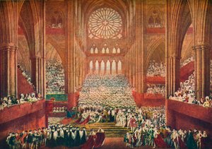 Die Krönung von König Georg IV. in der Westminster Abbey, London, 1821 1906 von Pugin and Stephanoff