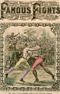 Die erste Schlacht zwischen John Gully und Bob Gregson, 1807, spätes 19. oder frühes 20. Jahrhundert von Pugnis