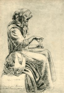 Sitzende Frau mit Spielkarten, 1669, 1943