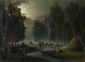 Heuarbeiter. Abendruhe