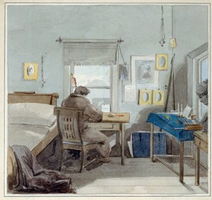 Bei der Arbeit. Im Haus von Pavel Naschtschokin (Moskau).