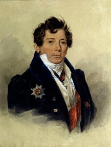 Porträt von Alexander Turgenev (1784-1846), Historiker und russischer Staatsmann. Lithographie von Pyotr Fyodorovich Sokolov (1791-1848) 1816 Puschkin-Museum, Sankt Petersburg
