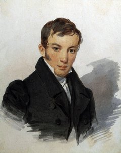 Porträt des Dichters Wassili Schukowski von Pyotr Fyodorovich Sokolov
