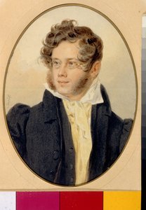 Porträt des Dichters Prinz Pyotr A. Vyazemsky von Pyotr Fyodorovich Sokolov