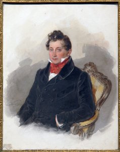 Porträt des Dekabristen Michail Vielgorsky. von Pyotr Fyodorovich Sokolov