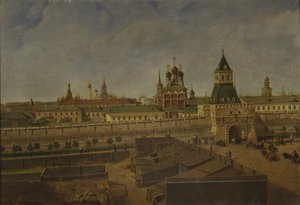 Die Ilyinsky-Tore in Moskau, Mitte des 19. Jahrhunderts