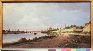 Pskov (Russland) - Gemälde von Pyotr Petrovich Vereshchagin (1836-1886), Öl auf Leinwand von Pjotr ​​​​Petrowitsch Wereschtschagin