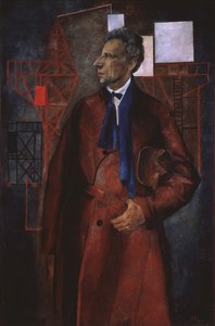 Porträt des Bühnenproduzenten Wsewolod Meyerhold, 1925