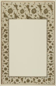 Schabloniertes Manuskript-Rand mit Blumenmotiven von Qajar School
