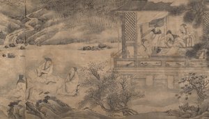 Dichterversammlung im Orchideenpavillon (datiert 1607) von Qian Gong