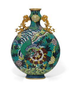 Eine große Cloisonné-Email-Mondflasche