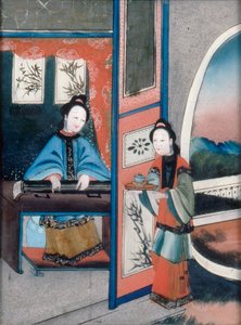 Chinesisches Interieur, ca. 1800 von Qing Dynasty Chinese School