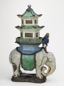 Weihrauchbrenner, Shiwan (Shekwan) Brennöfen, Guangdong Provinz, China, Mitte 17. bis spätes 19. Jahrhundert von Qing Dynasty Chinese School