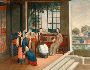 Musiker von Qing Dynasty Chinese School