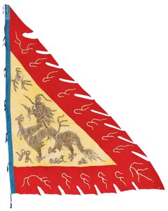 Einer von einem Paar Banner, ca. 1900 von Qing Dynasty Chinese School