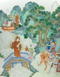 Detail (von einem Paar kaiserlicher Famille-Rose-Vasen) von Qing Dynasty   Jiaqing Period Chinese School