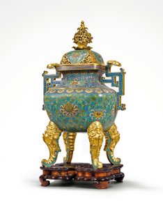 Großer kaiserlicher Cloisonné-Email-Ruyi-Handled-Censer von Qing Dynasty   Qianlong Period Chinese School