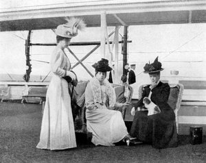 An Bord der königlichen Yacht Victoria und Albert III, 1908