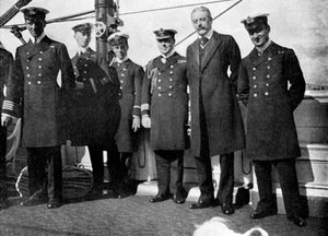 An Bord der königlichen Yacht Victoria und Albert III, Christiania Oslo, Norwegen, 1908