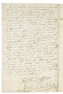 Brief in Französisch von Elisabeth I. von England an Heinrich IV. von Frankreich, ca. 1596 von Queen Elizabeth I of England and