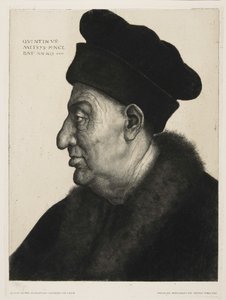 Bildnis Studie (geätzt von Peter von Halm) von Quentin (after) Massys