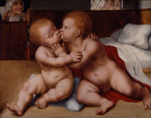 Das Jesuskind mit dem kleinen Johannes dem Täufer von Quentin (workshop of) Massys or Metsys