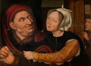 Ungleiches Liebespaar von Quentin Massys or Matsys