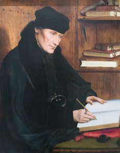 Porträt von Erasmus von Rotterdam von Quentin Massys or Matsys