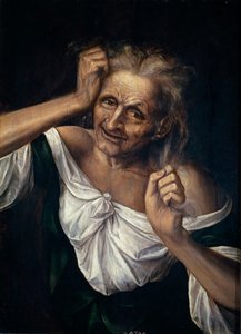 Alte Frau, die sich die Haare rauft von Quentin Massys or Metsys