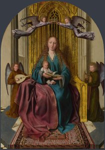 Die Jungfrau und das Kind auf dem Thron mit vier Engeln, um 1495