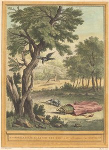 Der Rabe, die Gazelle, die Schildkröte und die Ratte von Quentin Pierre Chedel after Jean Baptiste Oudry