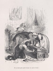 Alles, was bleibt, ist, den gesegneten Koffer zu schließen! aus den kleinen Elendigkeiten des menschlichen Lebens, 1843